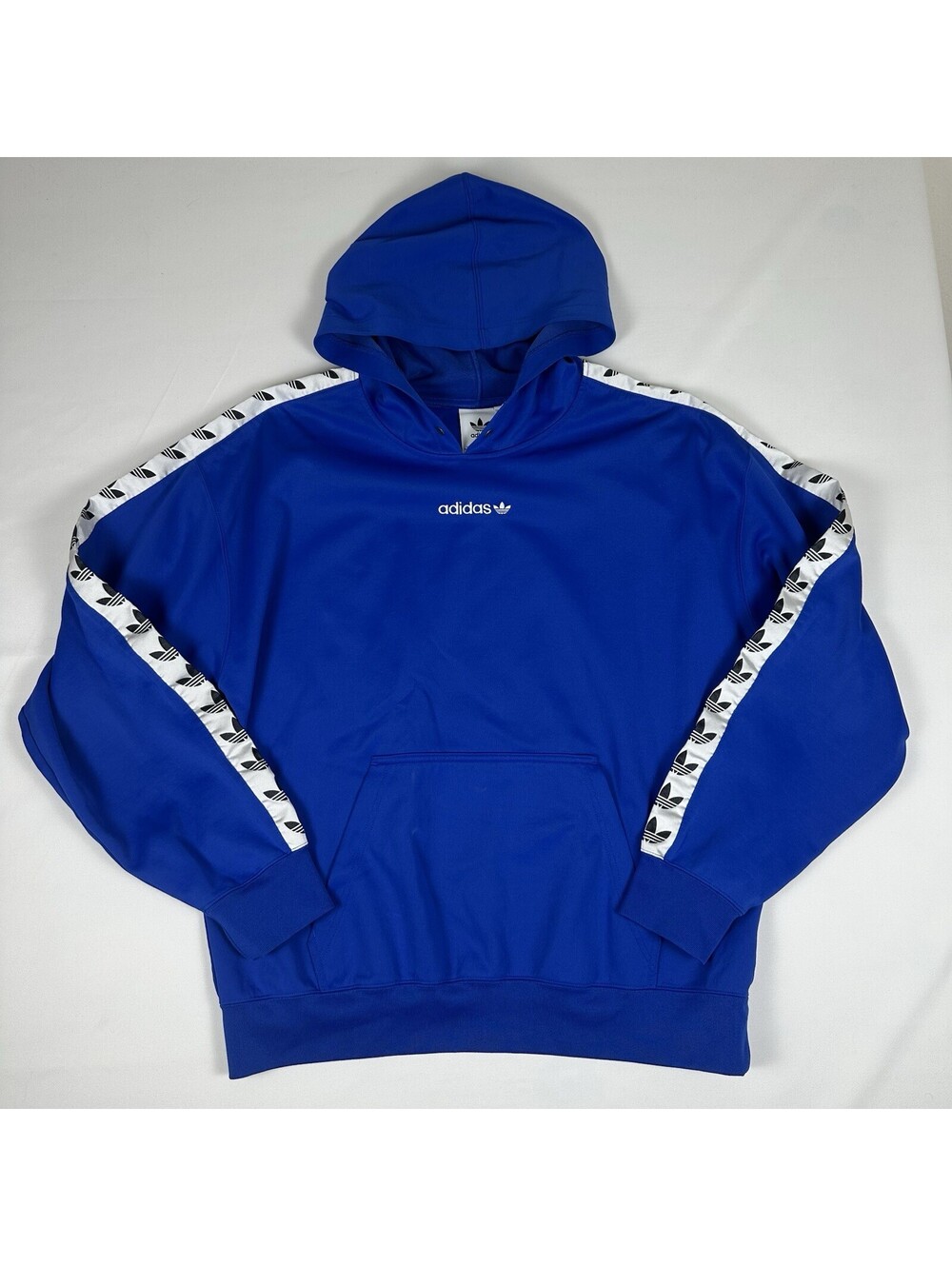 Adidas Originals TNT Tape Mens L Blue Trefoil Logo Pullover Hoodie